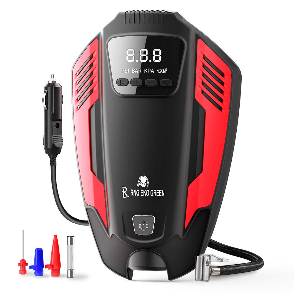 RNG EKO Green Digital Heavy Duty Car Air Compressor Tyre Inflator, DC 12V